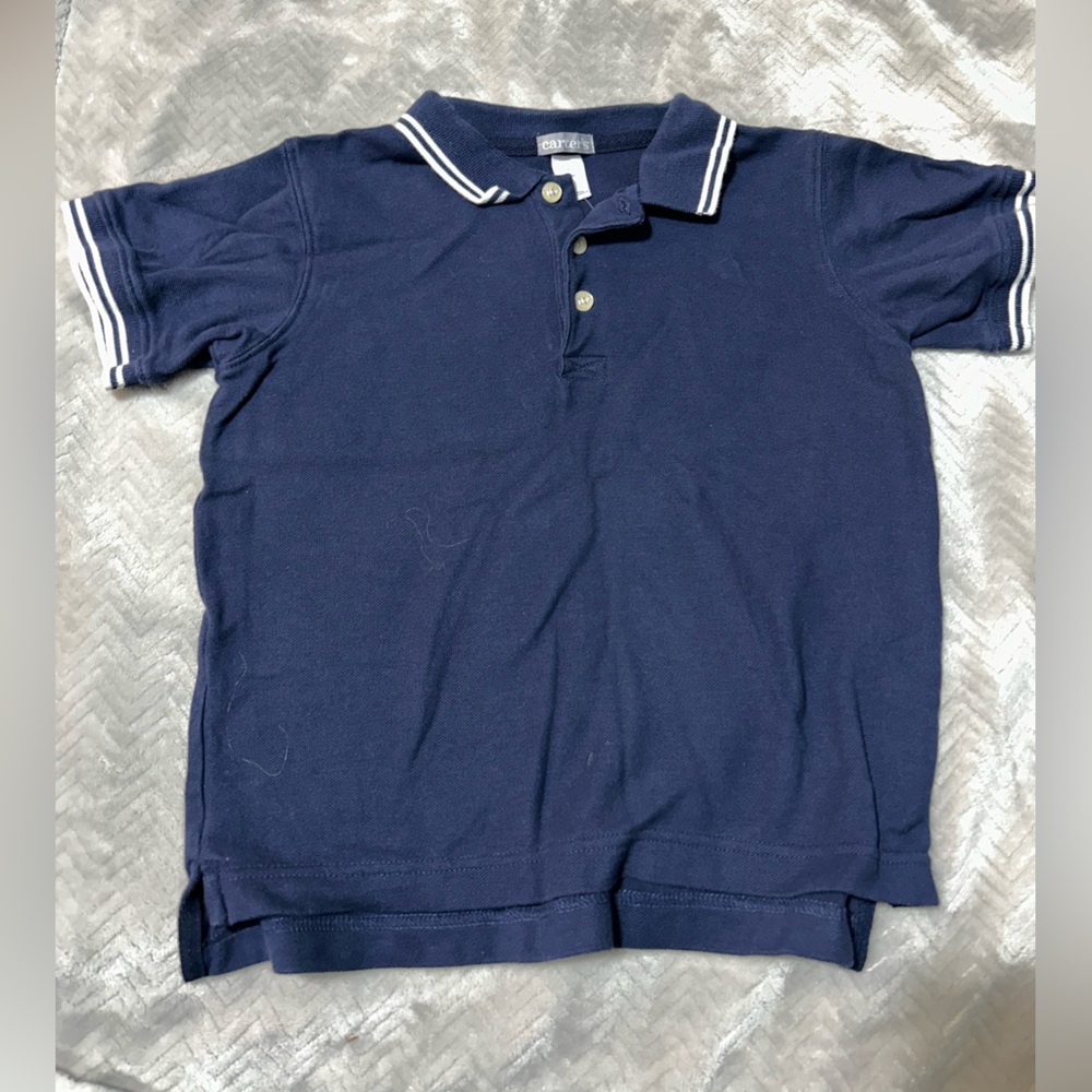 Vintage- Carter's Dark Blue Polo with White Accents
